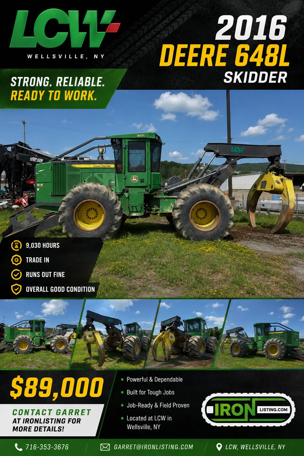 2016 JOHN DEERE 648L in Shinglehouse, PA