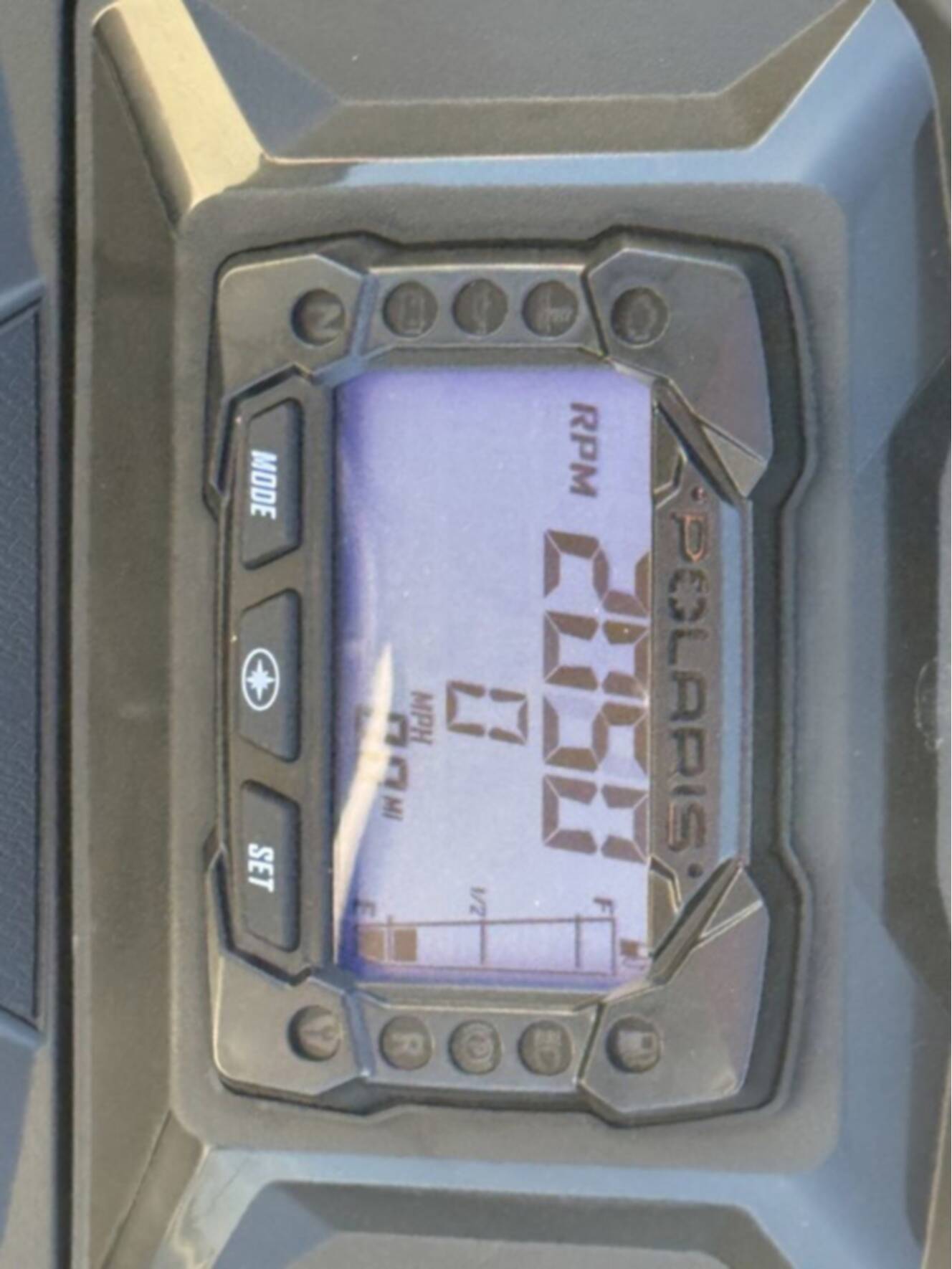 A photo of this 2026 Polaris 850 RMK Khaos 165 Gloss Black / Blue Dusk 850