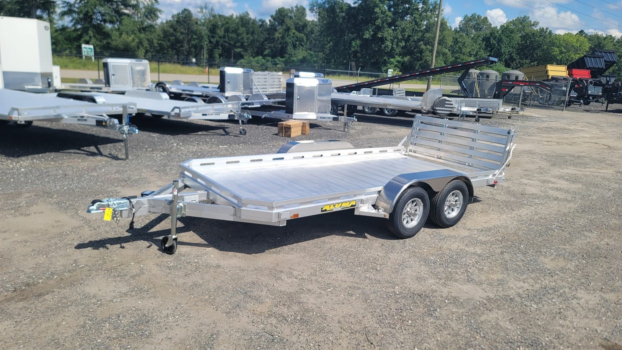 2026 Aluma 7814 18 ft carhauler aluminum trailer atv utv motor cyc in Byron, GA