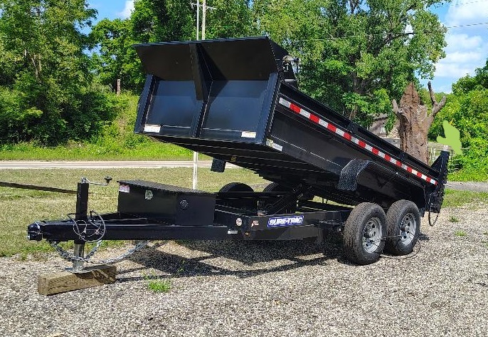 2022 SURE-TRAC 12 foot Low Profile Homeowner Dump Trailer in Prairieville, LA