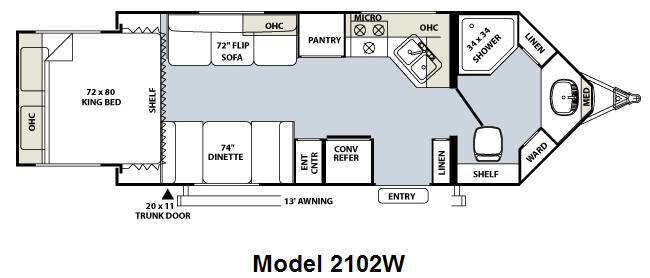 2010 Forest River Rv Rockwood Windjammer 2102W in appleton WI