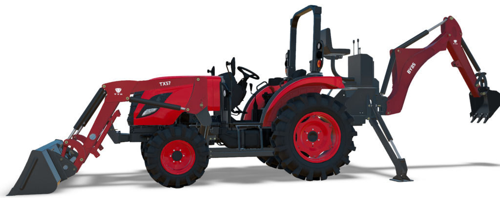 2025 TYM T574H Hydrostatic Tractor with 55HP, Loader and Backhoe in Loudon, NH