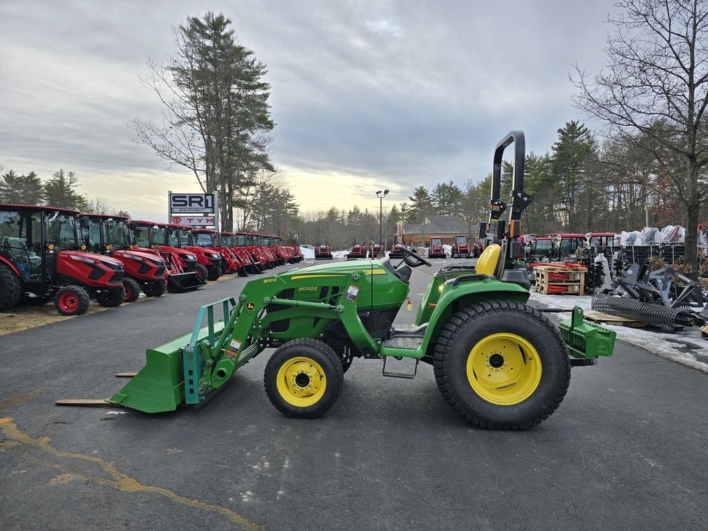 2023 John Deere 3032E 4x4 Hydrostatic Tractor w/Forks, Bucket, 3rd Func in Loudon, NH