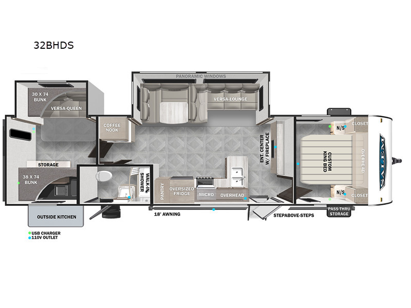 A photo of this 2023 Forest River Rv Salem 32BHDS