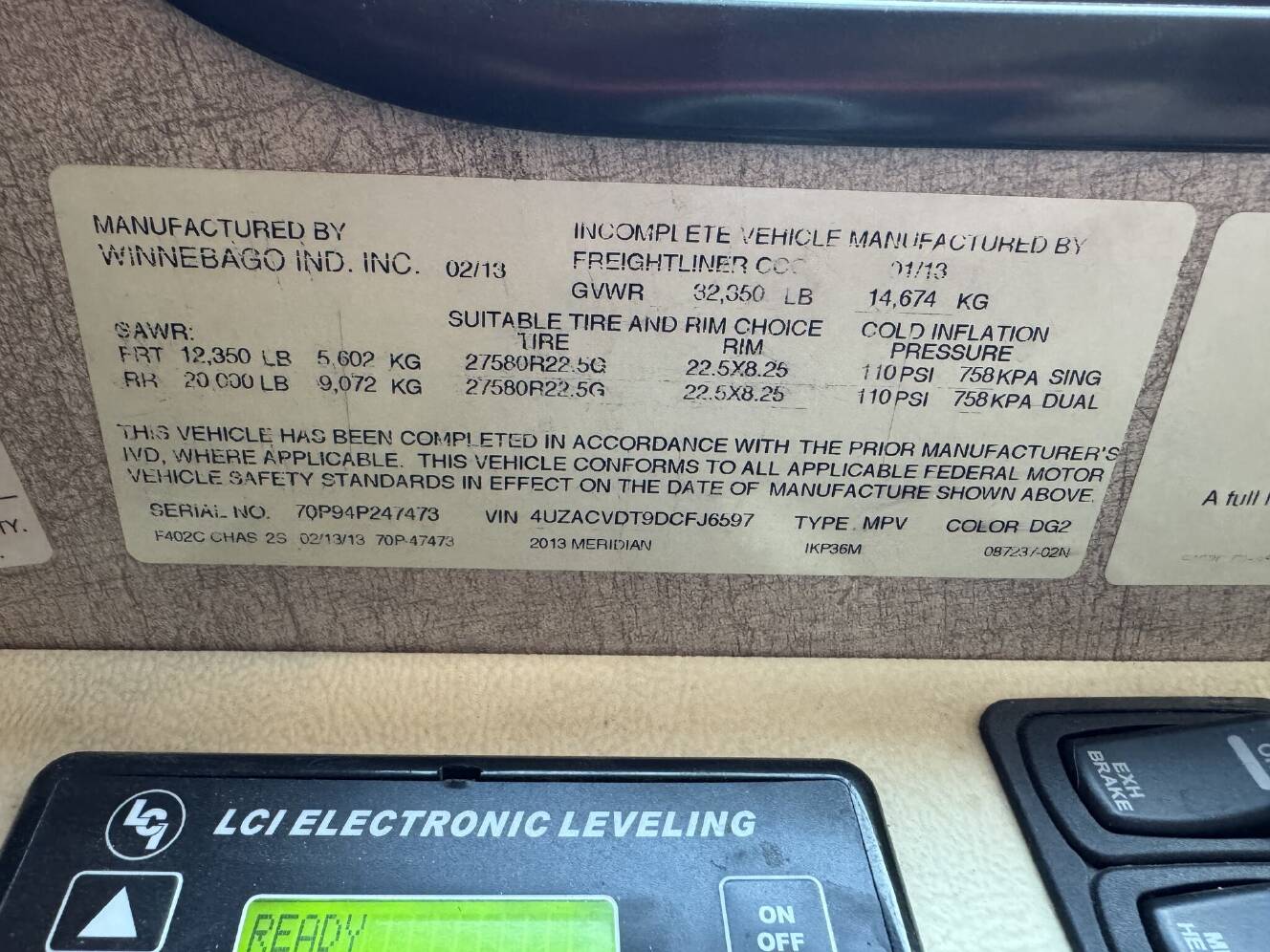 A photo of this 2013 Itasca Meridian 36M