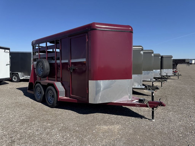 2027 Valley 6.5'X14' 7K 2 Horse Slant Valley Red Trailer BP in Delphos, OH