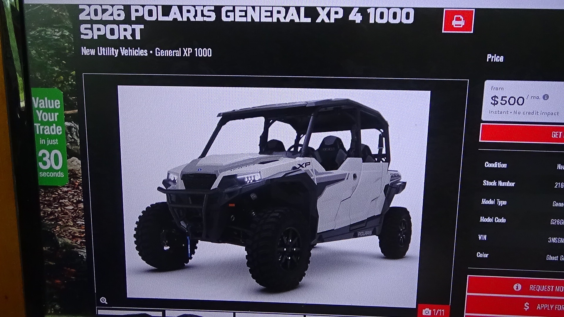 2026 Polaris General XP 4 1000 Sport in bennington VT