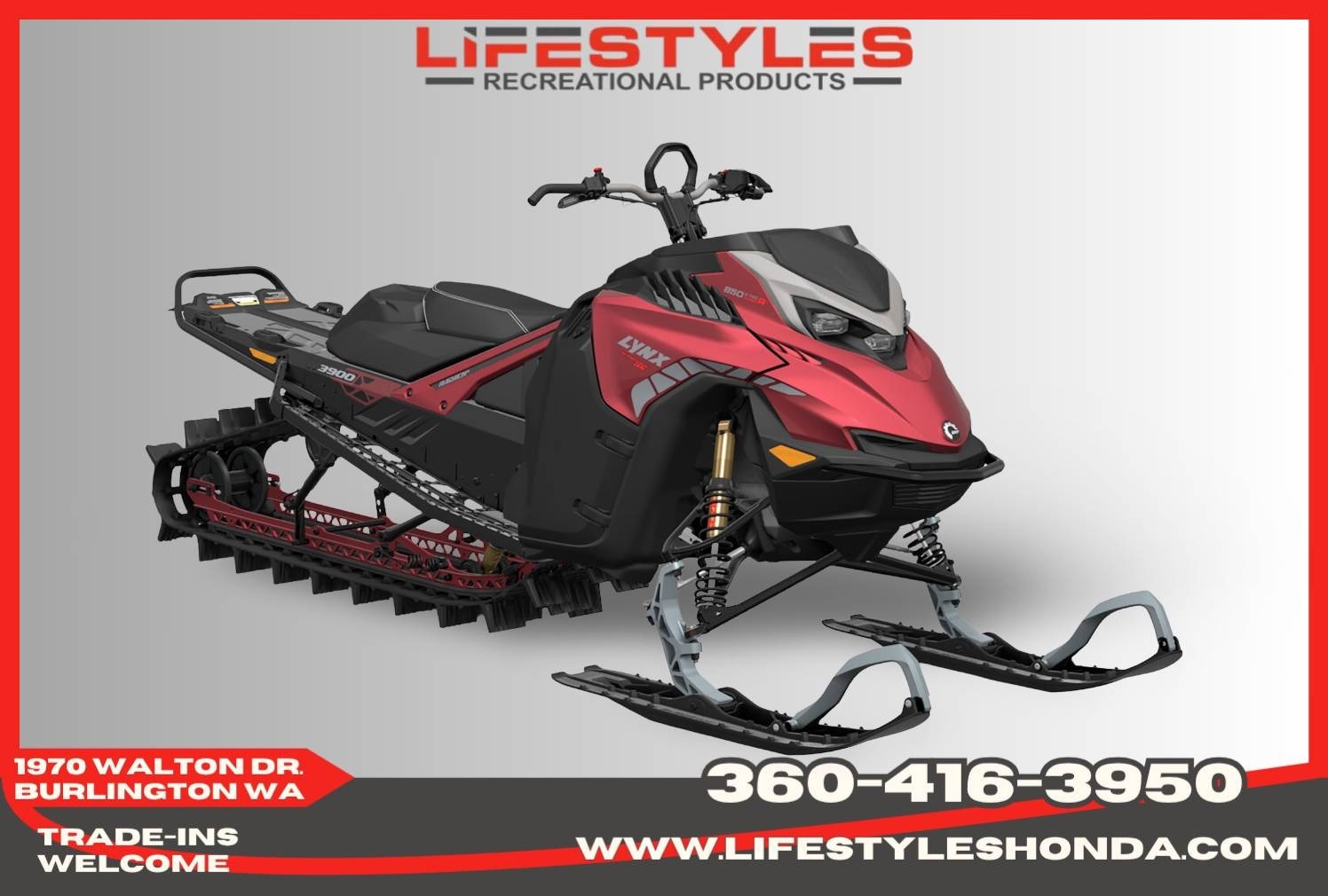 2026 Lynx Shredder DS 3900 850 E-TEC Turbo R PowderMax X-Light 3 in burlington WA