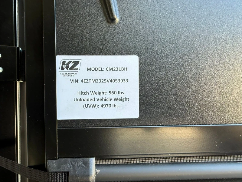 2027 KZ RV Connect Mini CM231BH