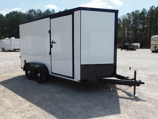 2026 COVERED WAGON TRAILERS Covered Wagon Gold Series 7X14 Vnose White W\Black in Hope Mills, NC