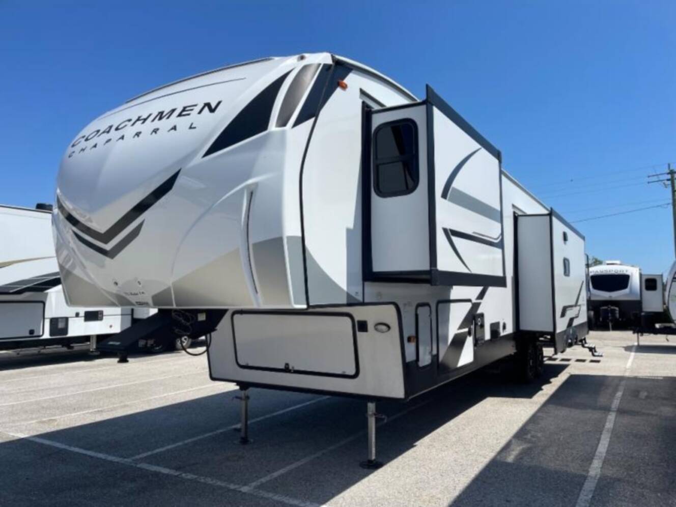 A photo of this 2025 Coachmen Chaparral 389DEK
