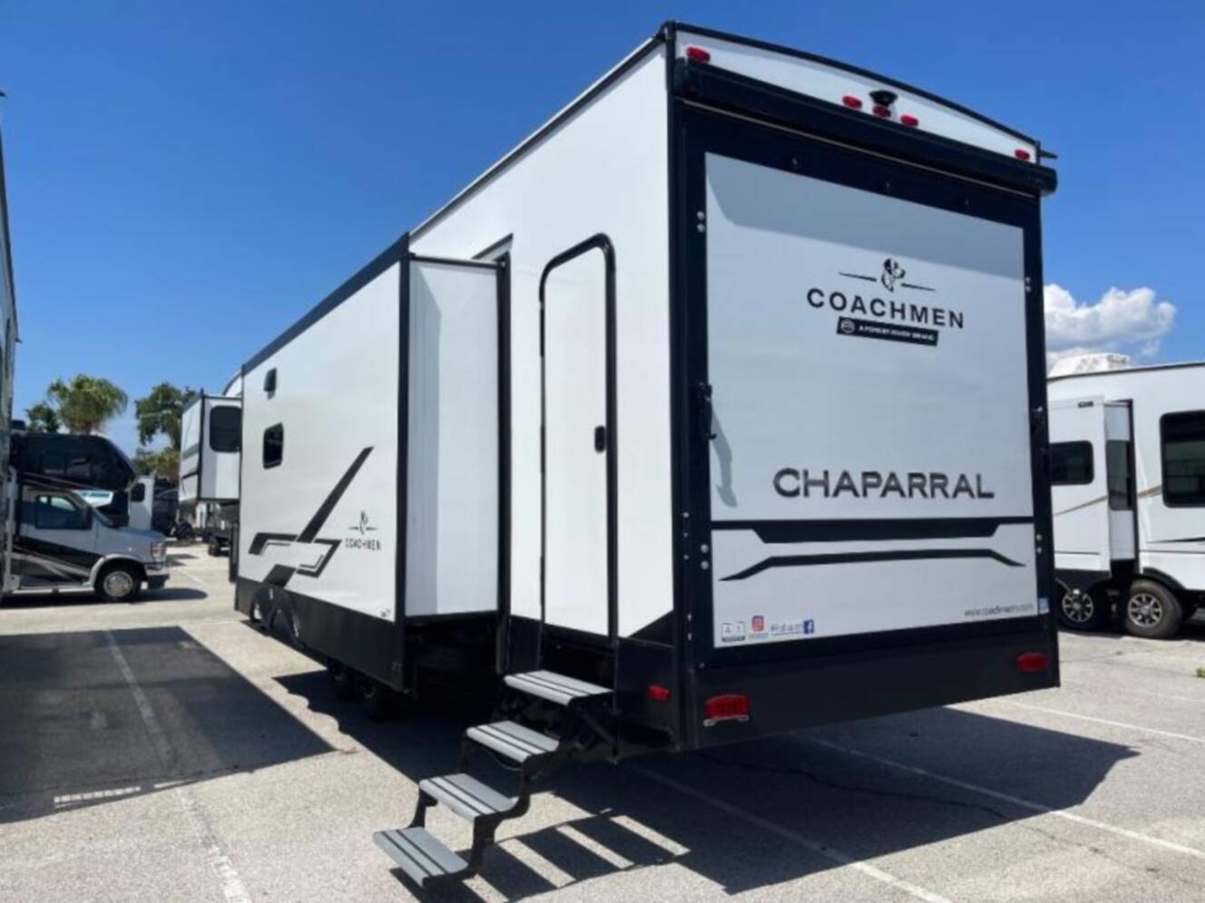A photo of this 2025 Coachmen Chaparral 389DEK