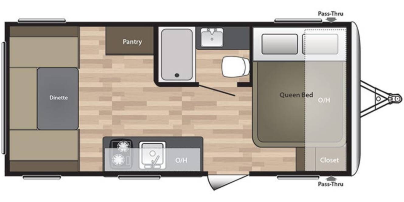 A photo of this 2018 Keystone Springdale Summerland Mini 1750RD Front East-West Queen