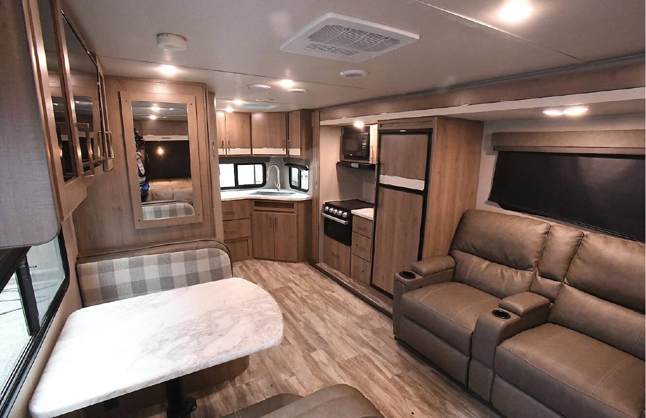 A photo of this 2022 Grand Design IMAGINE XLS 22MLE