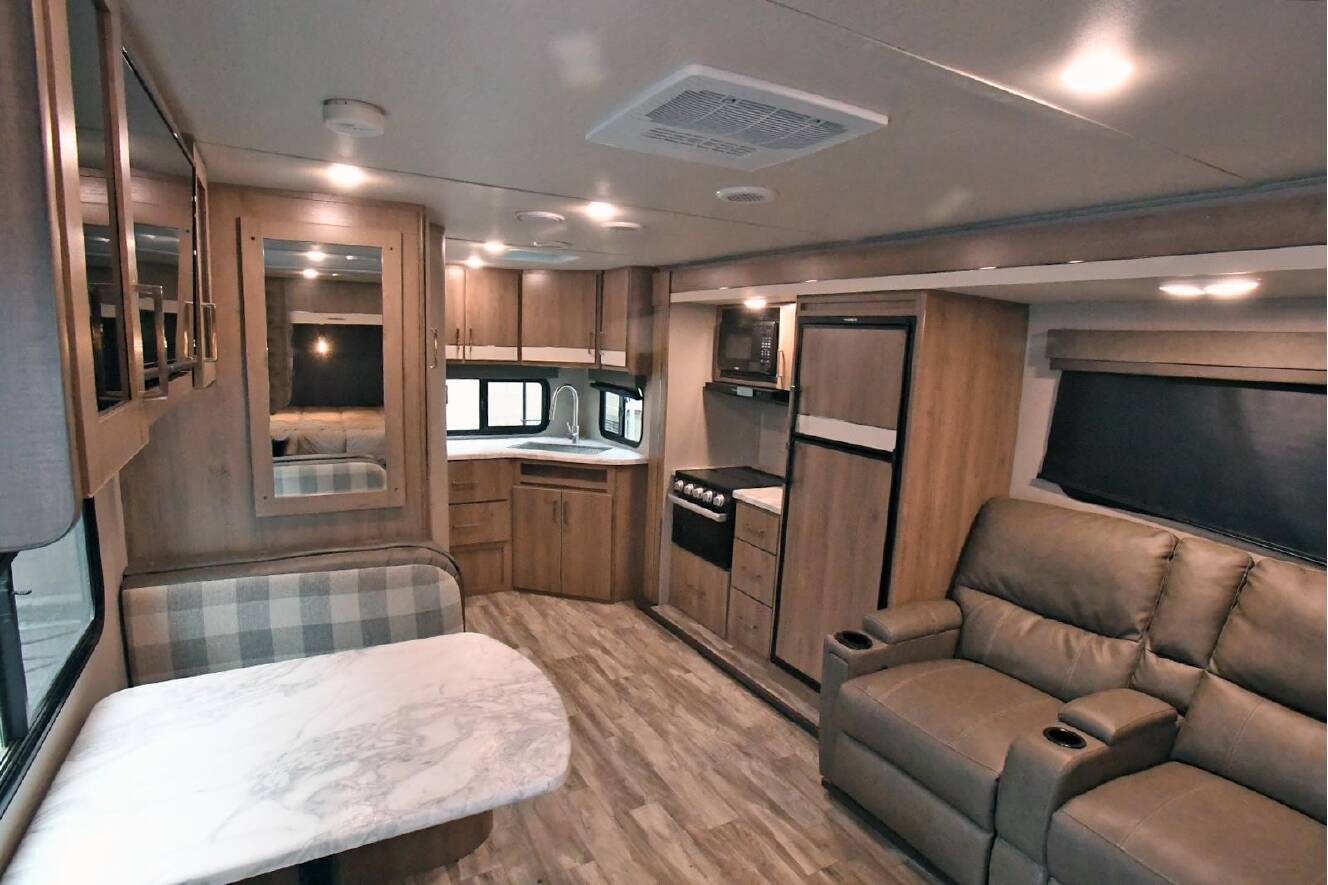 A photo of this 2022 Grand Design IMAGINE XLS 22MLE