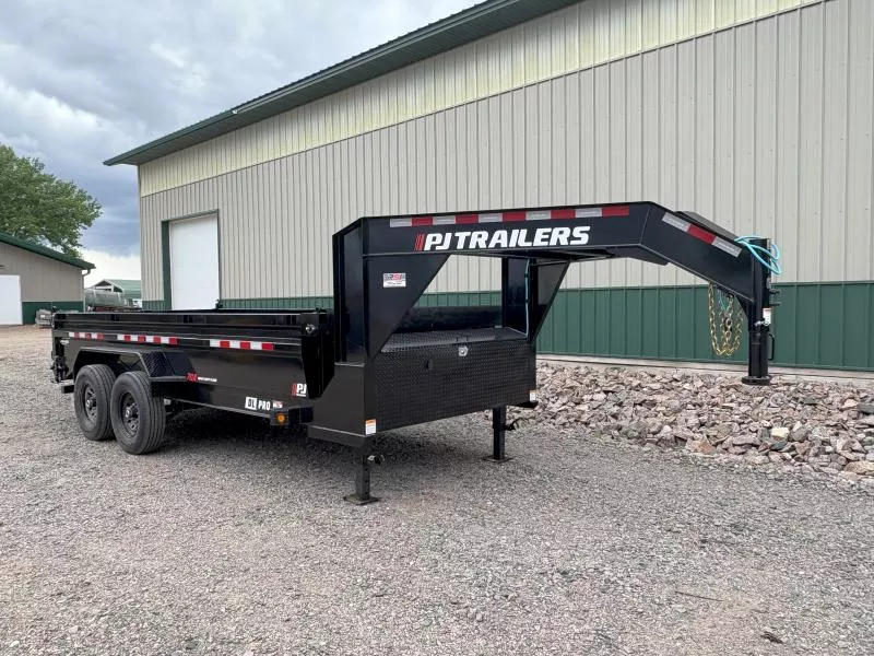 2025 PJ Trailers 16' x 83" Low-Pro Gooseneck Dump - DL162 in Renville, MN