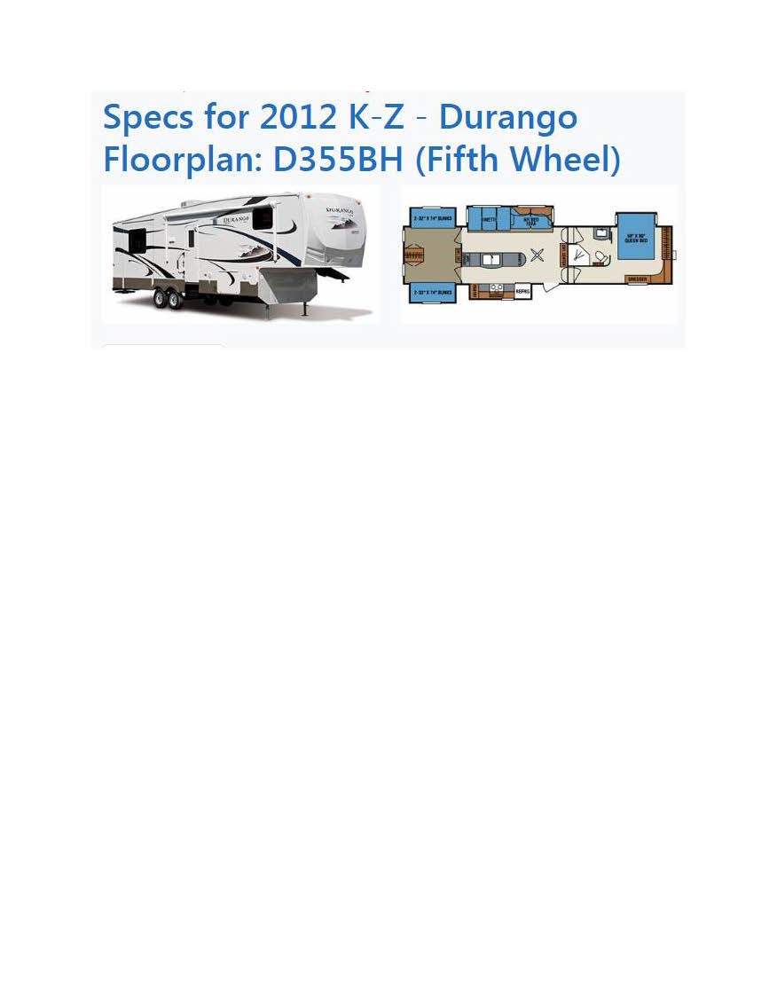 2012 K-Z DURANGO 355BH in egg harbor twp NJ