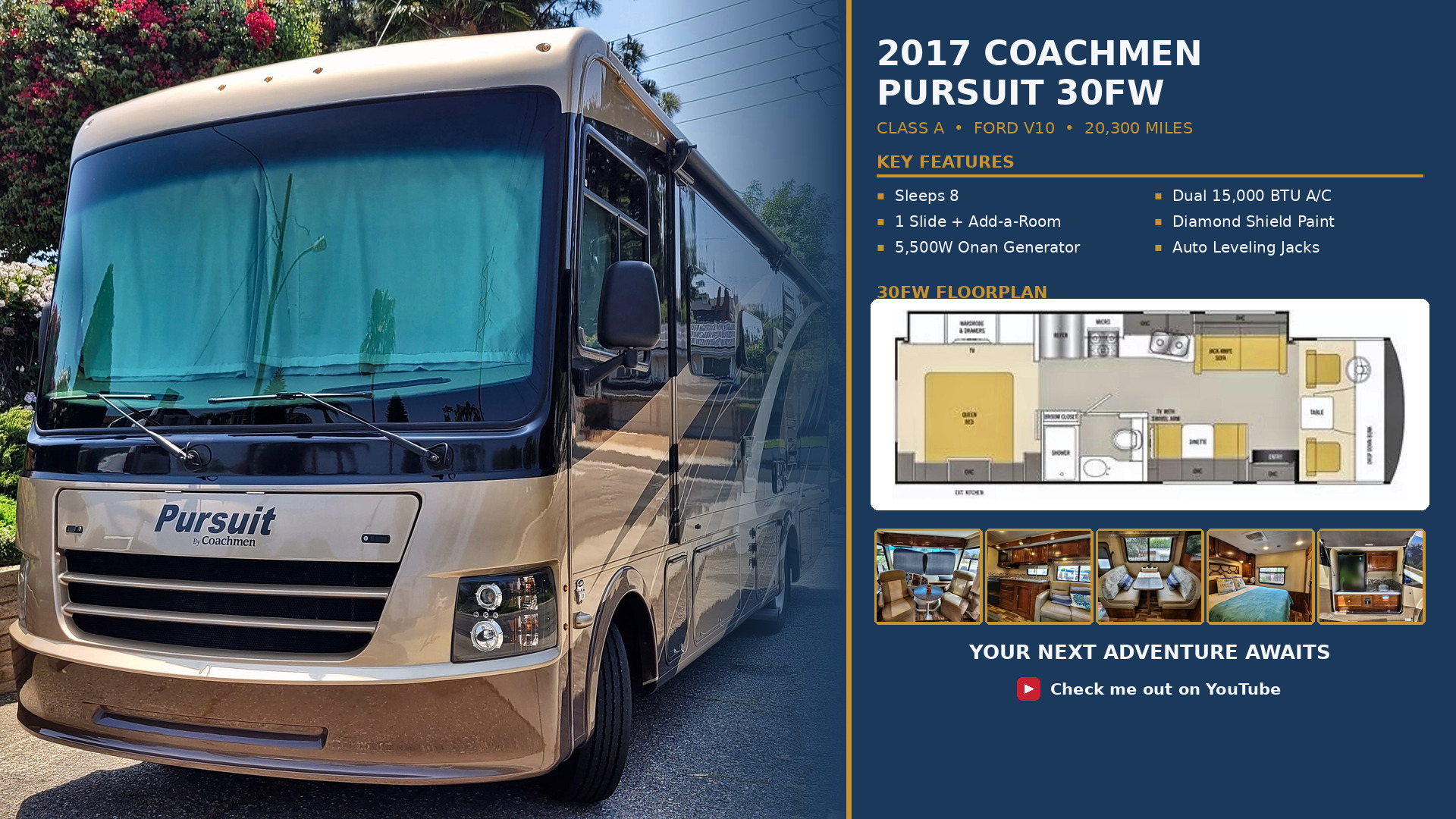 2017 Coachmen PURSUIT 30FW RV