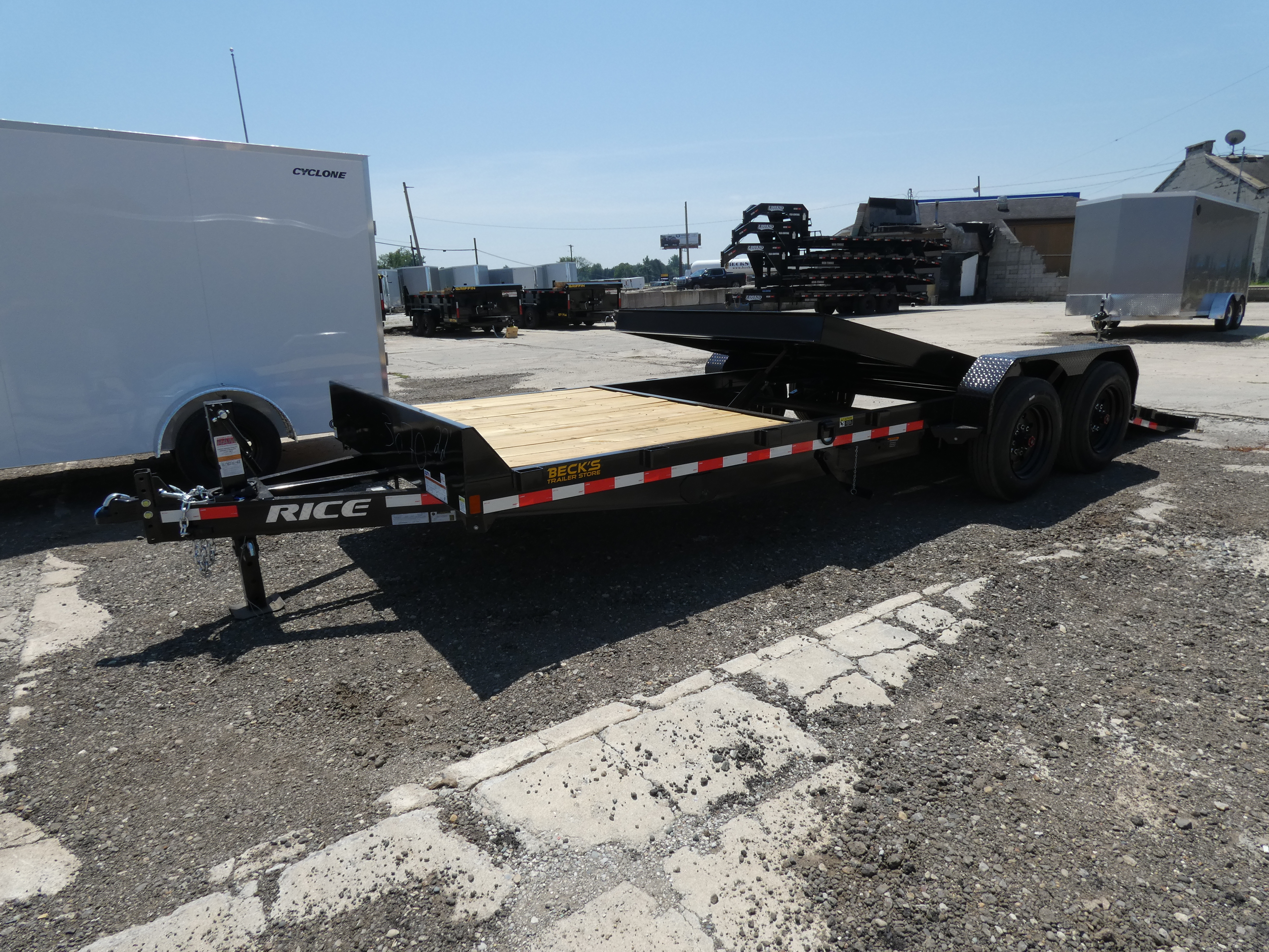 2026 Rice Trailers 7' x 22' Tilt Deck Equipment Trailer - 8k Axle Upgrade in Saint Johns, MI