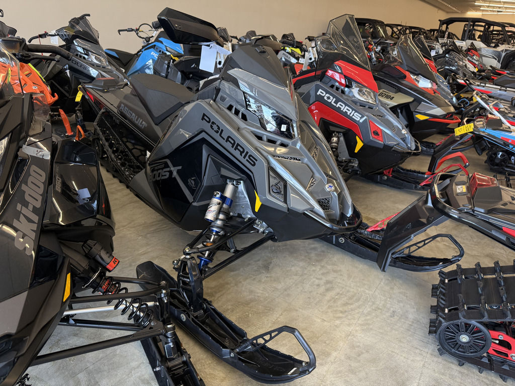 2025 Polaris® Boost Switchback Assault 146 Storm Gray / Indy Red BOOST 146 in red wing MN