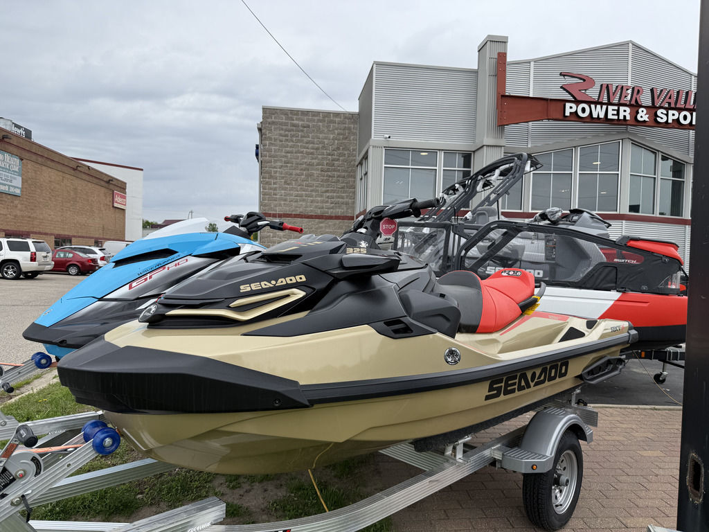 2025 Sea-Doo RXT-X 325 Metallic Tan / Lava Red Premium X 325 in Red Wing, MN