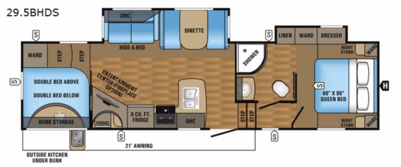 A photo of this 2017 Jayco Eagle HT 29.5BHDS