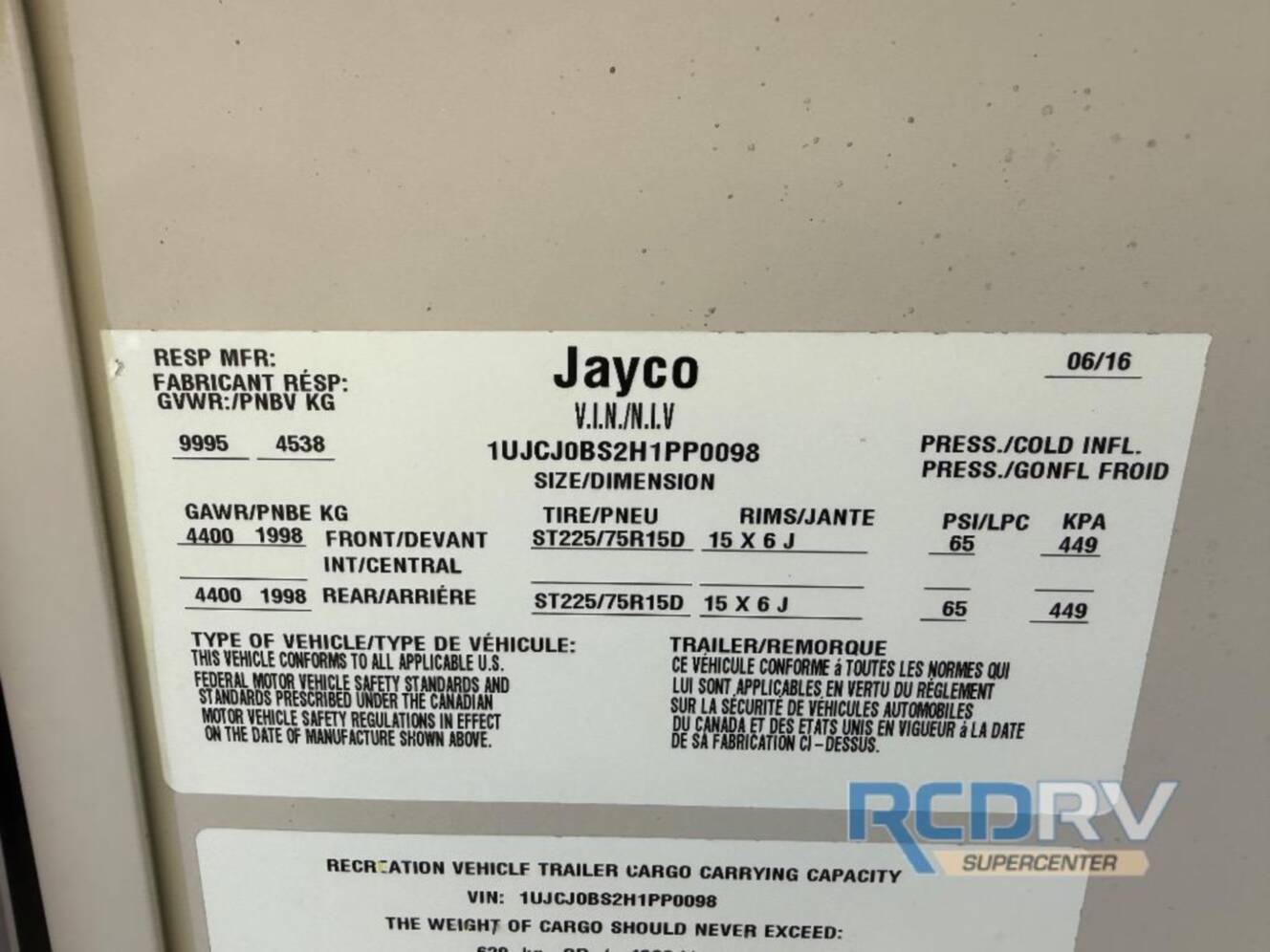 A photo of this 2017 Jayco Eagle HT 29.5BHDS