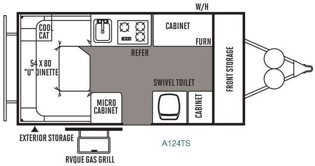 2015 Forest River Rv Rockwood Hard Side Series A124TS in schoolcraft MI