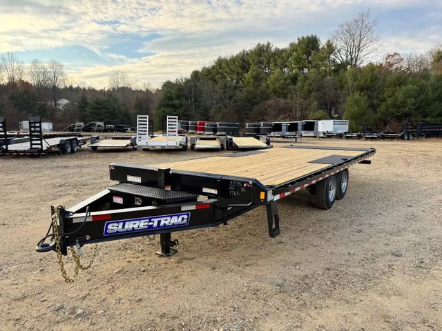 2026 SURE-TRAC 8.5X22 Powder Coated 17.6K Power Tilt Deckover Equ in Bangor, ME