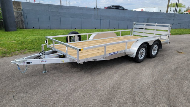 2026 Sure-Trac 7'x16' 7k Aluminum Tube Top / Spare / Bi-fold Gate / Ut in Delphos, ME