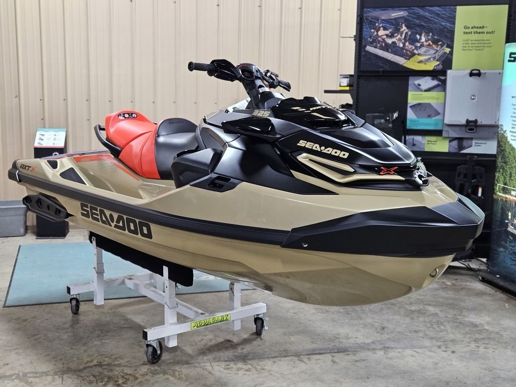 2025 Sea-Doo RXT-X 325 Metallic Tan / Lava Red Premium X 325 in London, KY