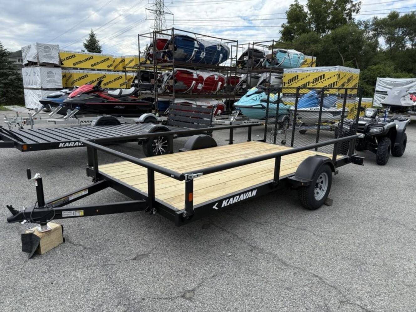 A photo of this 2026 Karavan 6.8 X 13 Ft. Steel Utility Trailer