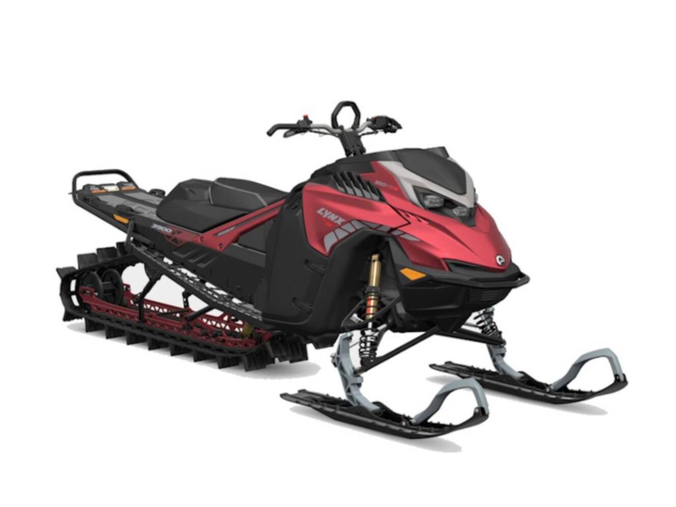 A photo of this 2026 Lynx® Shredder DS 850 E-TEC Turbo R_3900_10.25in_Red