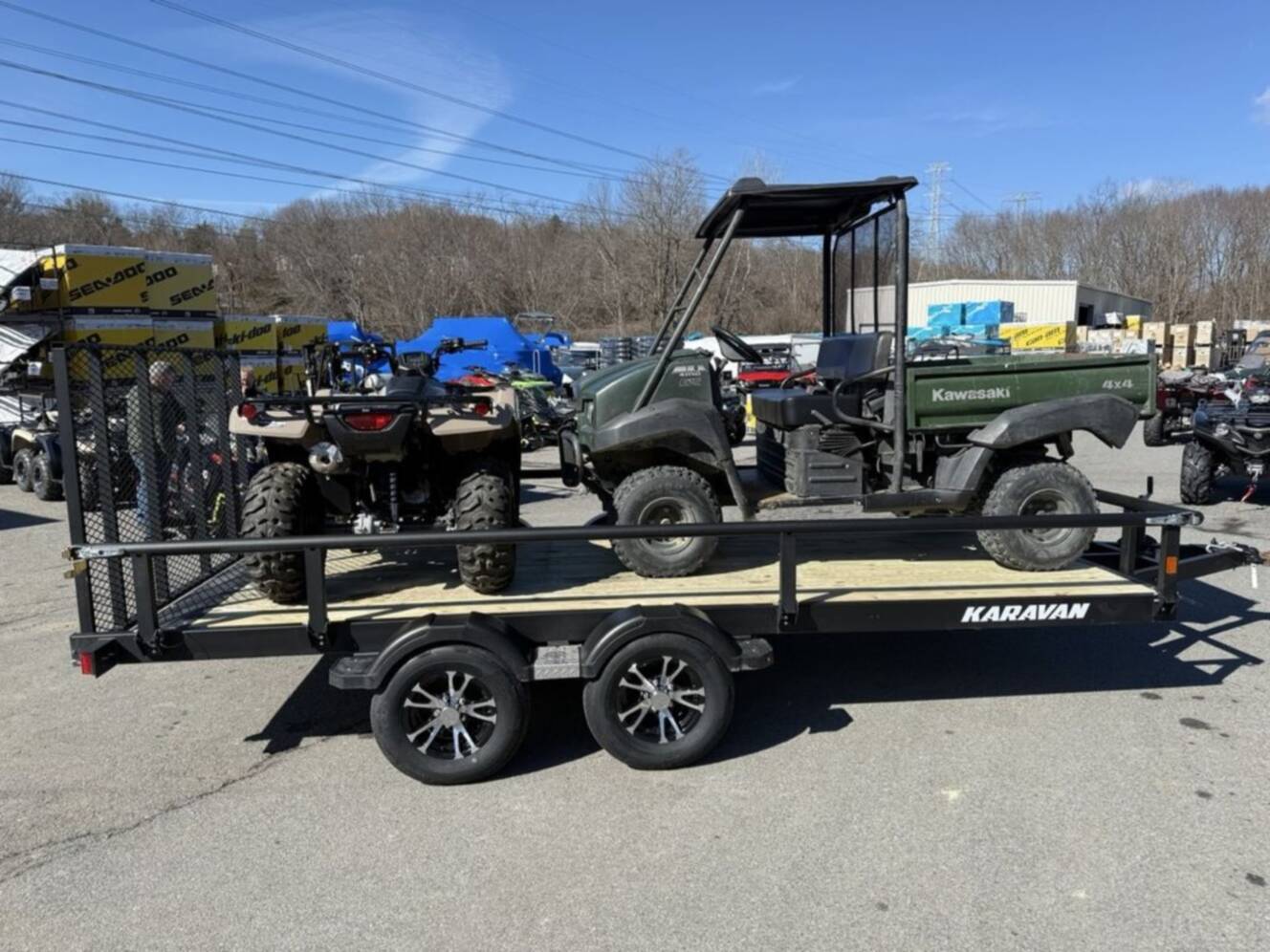 A photo of this 2026 Karavan 6.8 X 15 Ft. Steel Utility Trailer