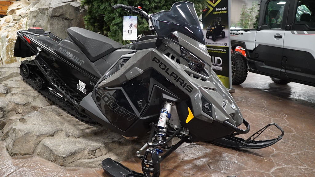 2024 Polaris® Patriot Boost Switchback Assault 146 Gloss Black PATRIOT BOOST ASSAULT 146 in watkins MN