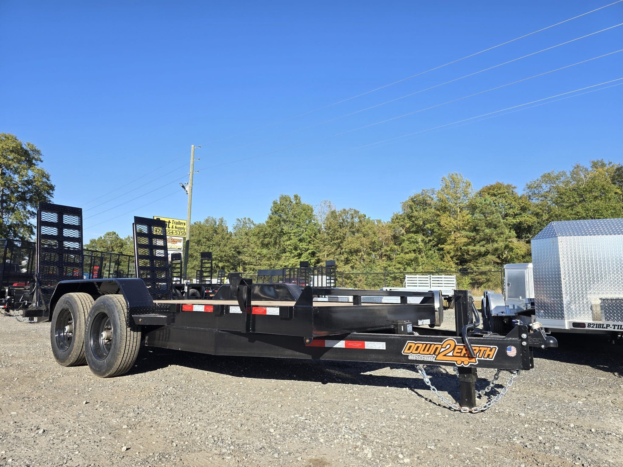 2026 Down 2 Earth Trailers 7x1616K Wood Deck Equipment Trailer in Byron, GA