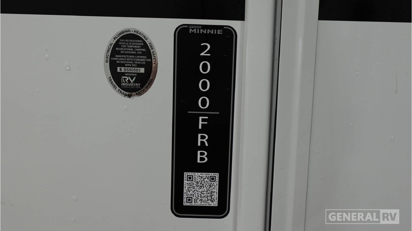A photo of this 2027 Winnebago MICRO MINNIE 2000FRB