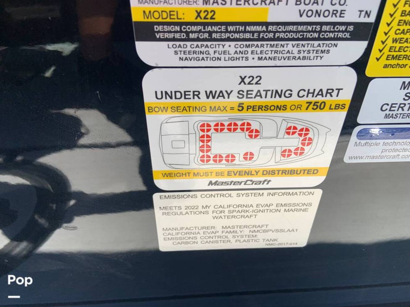 A photo of this 2022 Mastercraft X22
