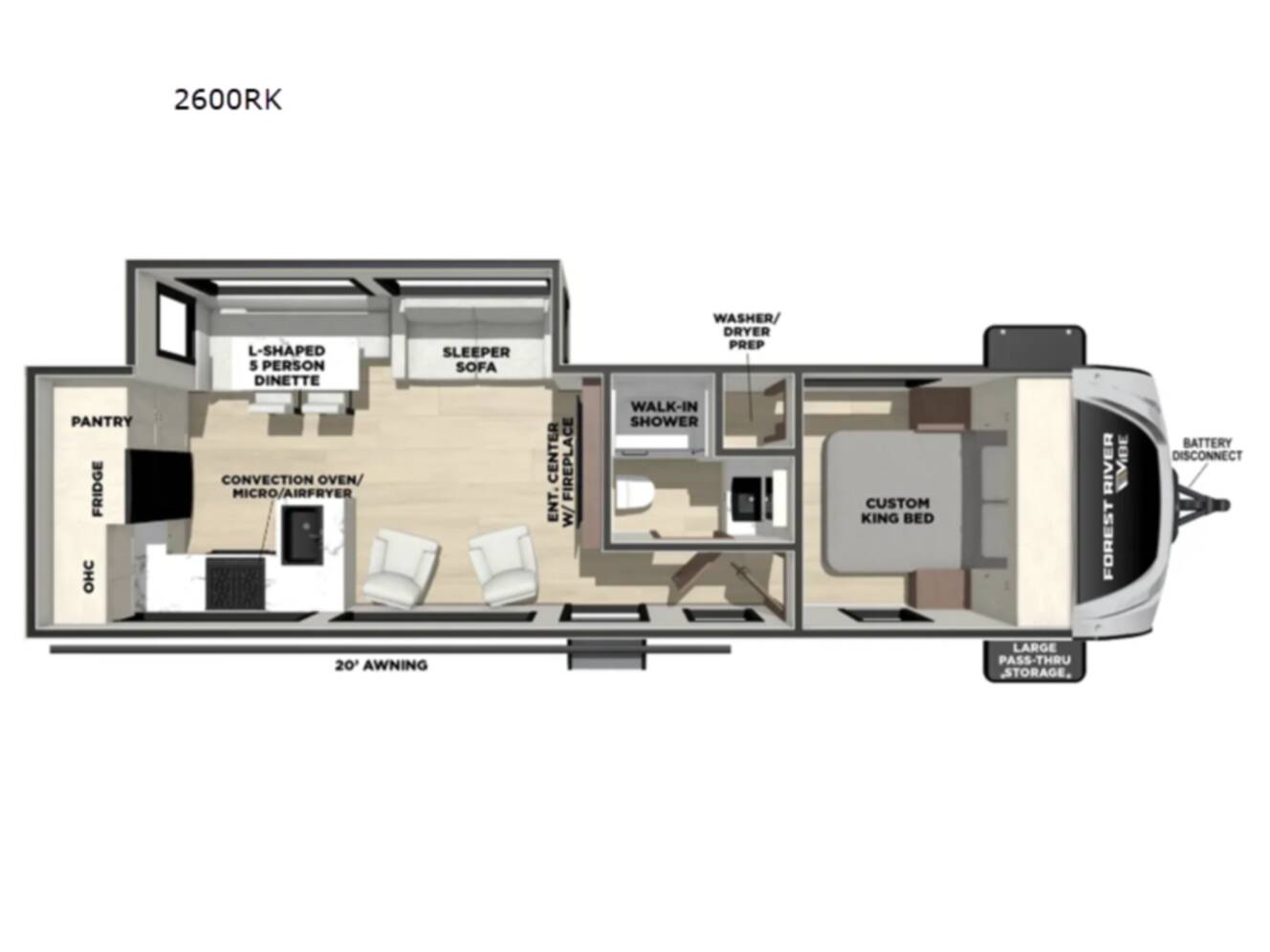 A photo of this 2027 Forest River Rv Vibe 2600RK