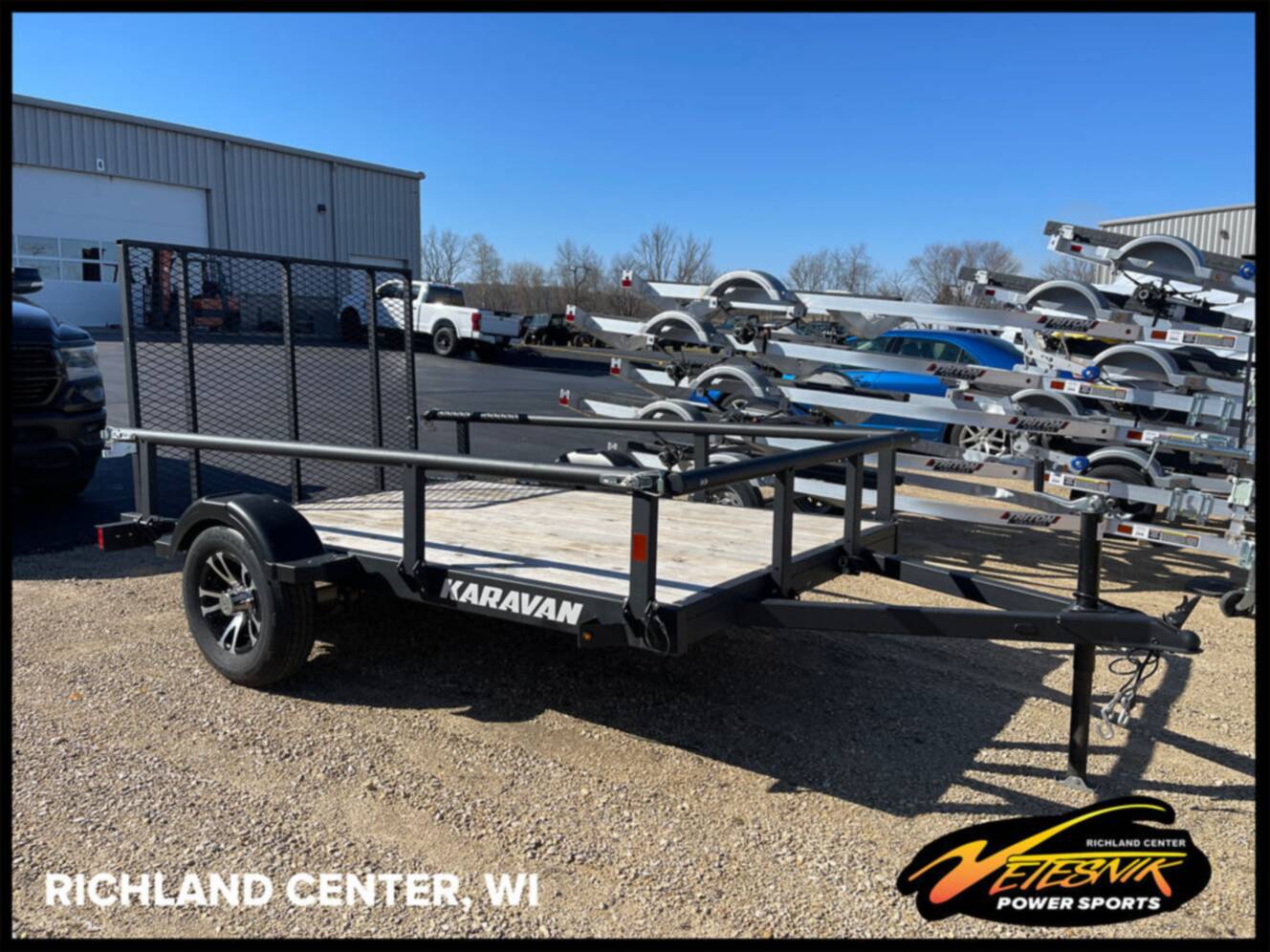 A photo of this 2025 Karavan 5.5 x 9ft. Steel utility Trailer