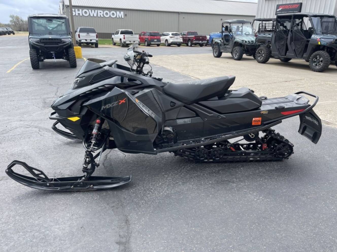 A photo of this 2024 Ski-Doo MXZ® X® Rotax® 850 E-TEC 129 Ice R. XT 1.25 10.25 in