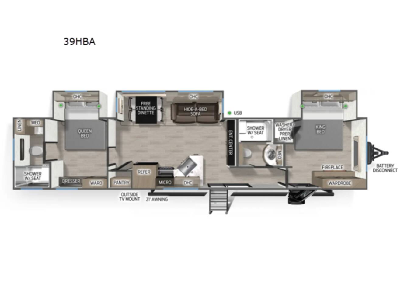 A photo of this 2026 Forest River Rv Cherokee Timberwolf 39HBA