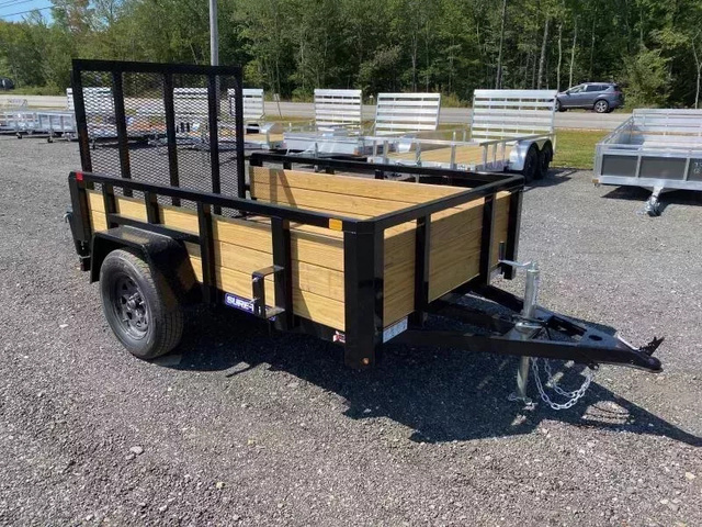 2026 SURE-TRAC 5X8 Powder Coated 3K 3-Board High Side Utility Tra in Loudon, NH