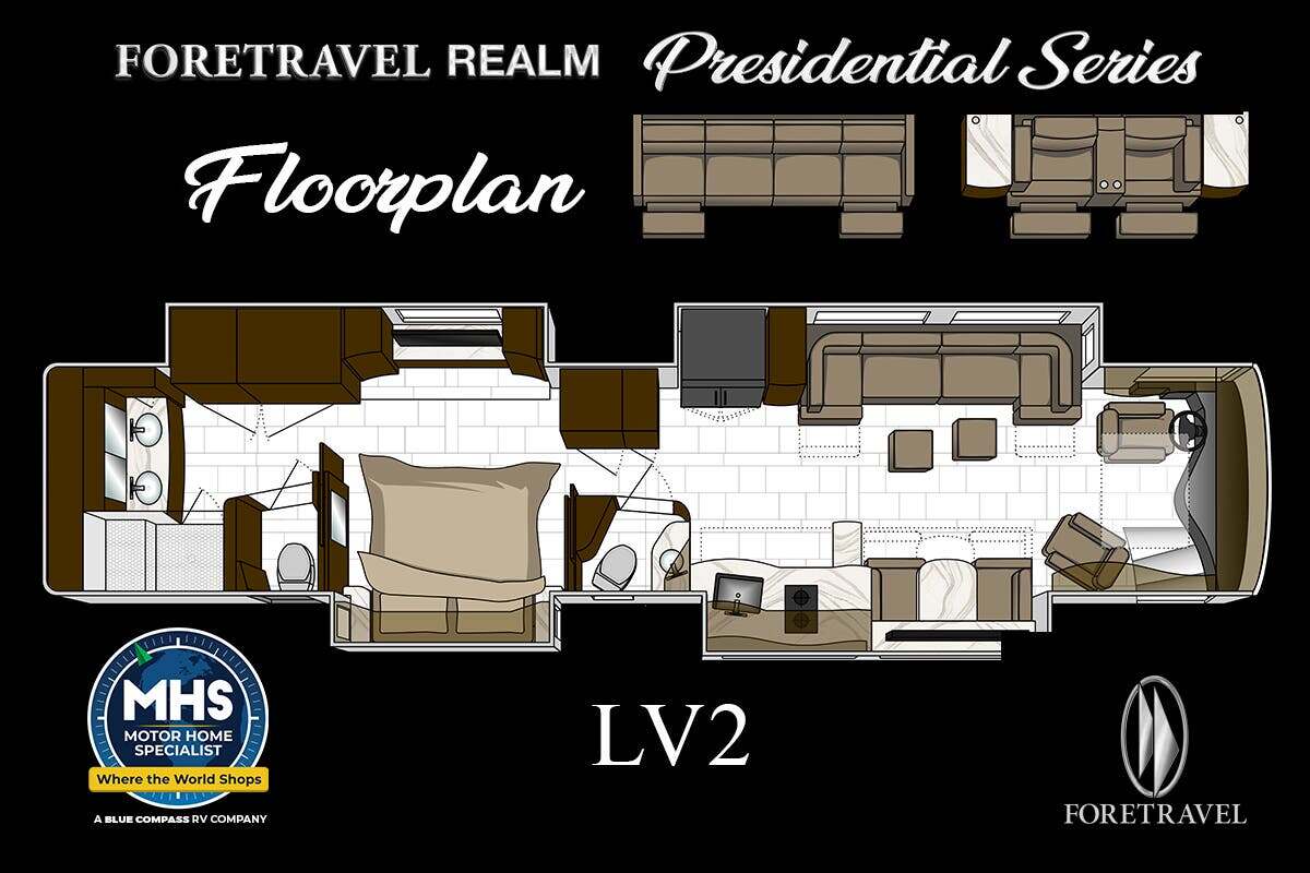 2027 Foretravel Realm Presidential Luxury Villa 2 (LV2) in alvarado TX