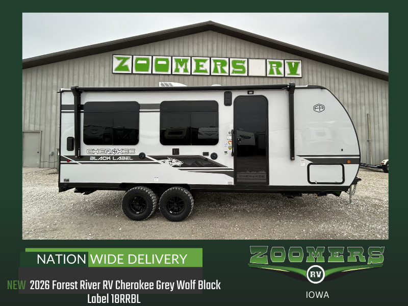 2026 Forest River Cherokee Grey Wolf Black Label Toy Hauler 18RRBL in lamoni IA