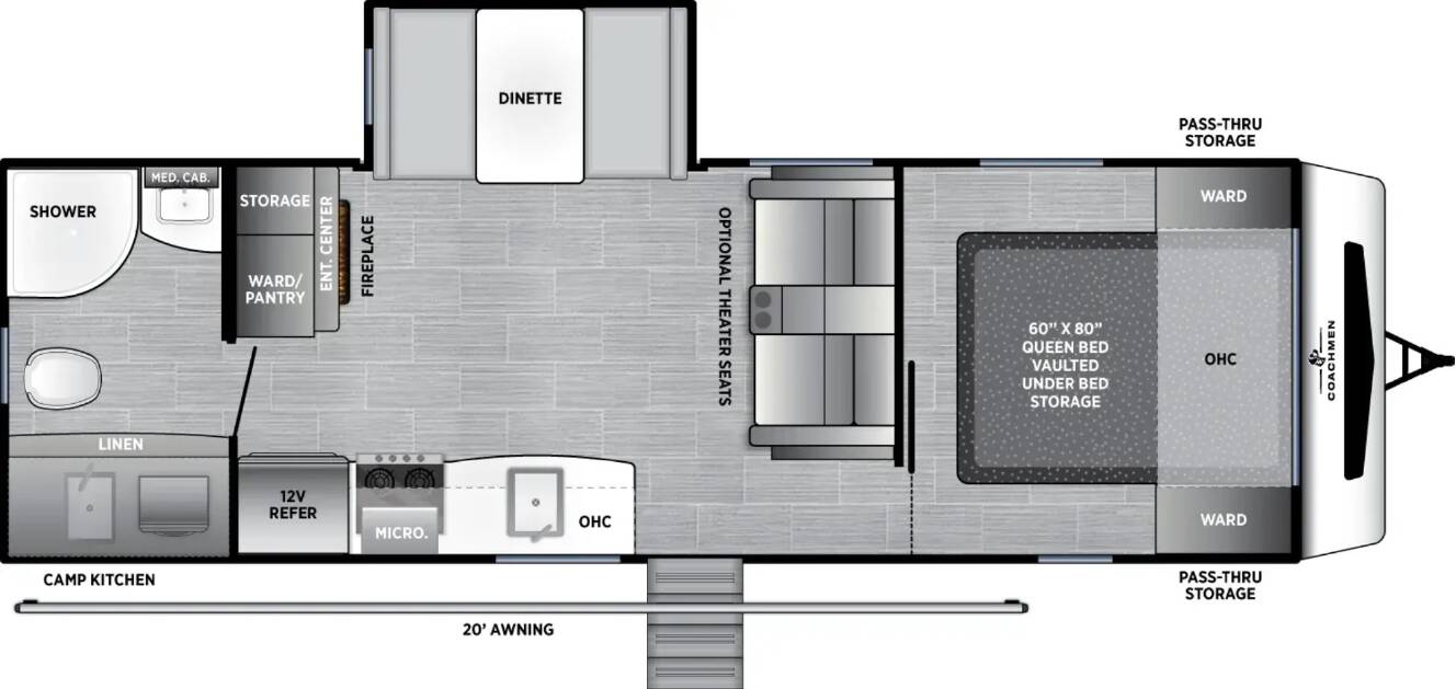 A photo of this 2022 Coachmen FREEDOM EXPRESS ULTRA LITE 252RBS