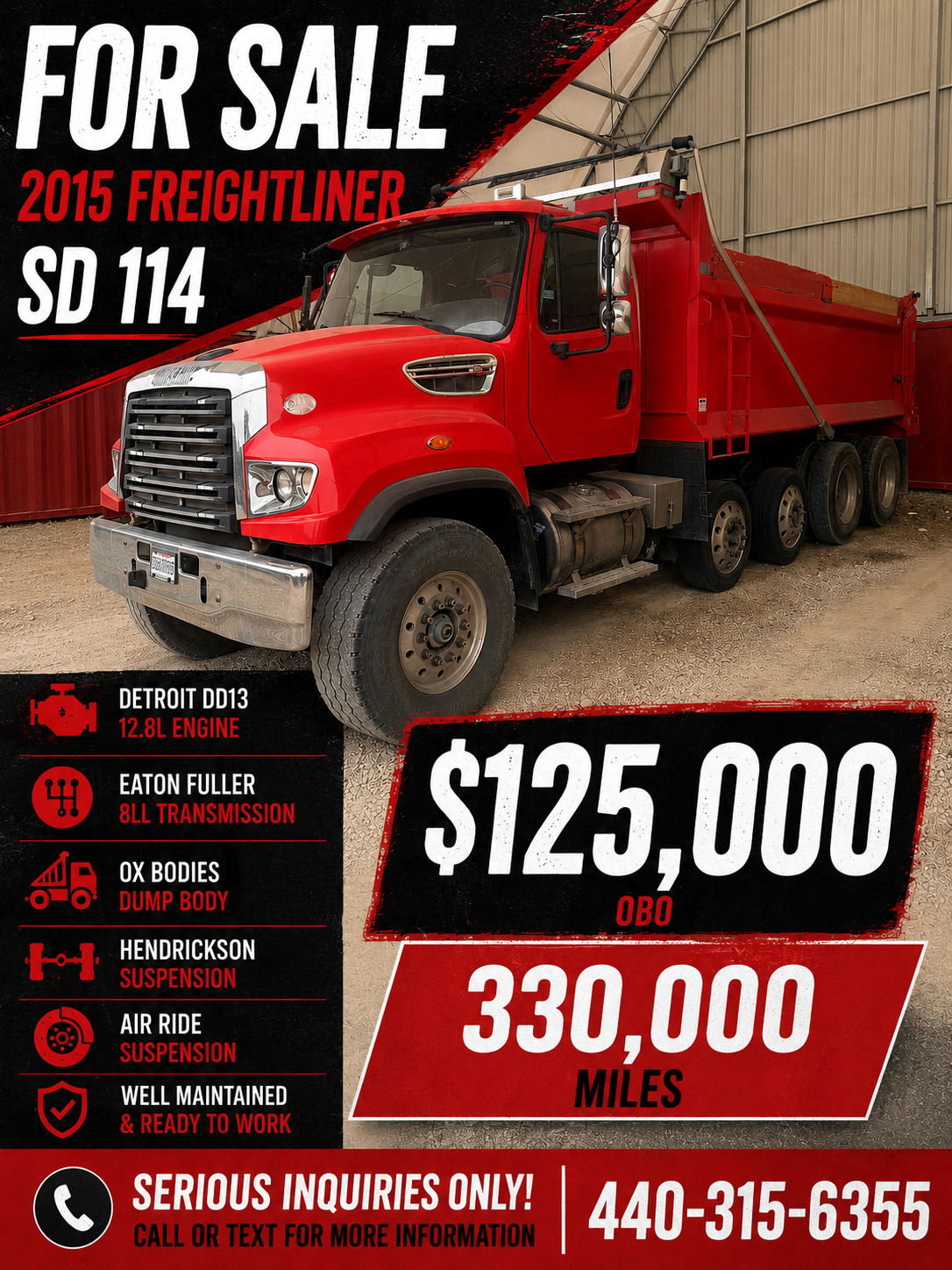2015 FREIGHTLINER 114 SD in Avon, OH