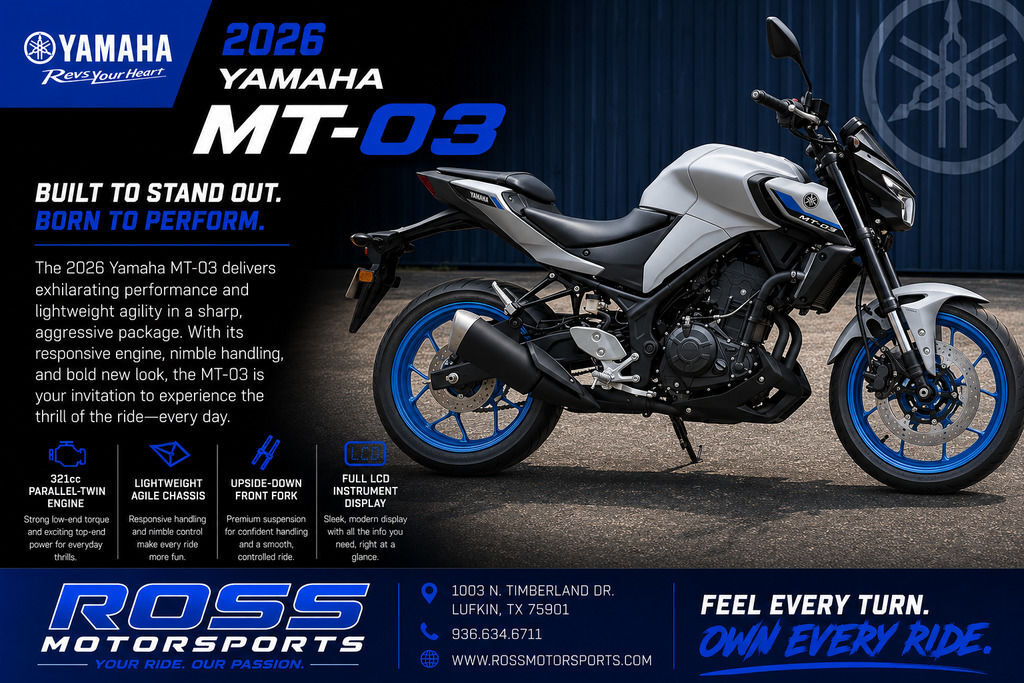 2026 Yamaha MT-03 03 in Lufkin, TX