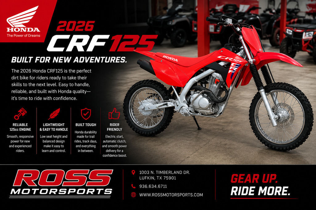 2026 Honda® CRF125F 125F in Lufkin, TX