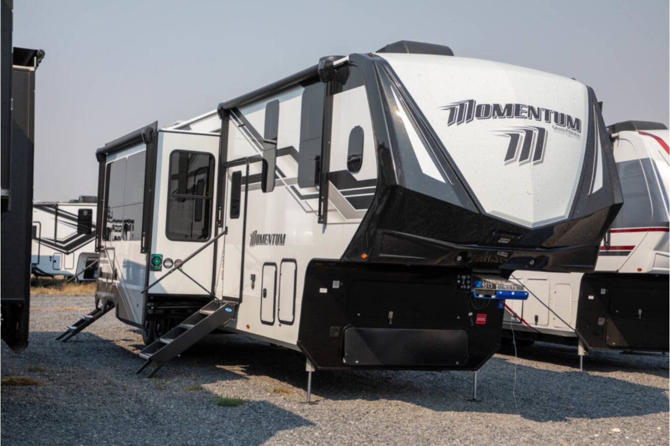 A photo of this 2026 Grand Design MOMENTUM 395MS